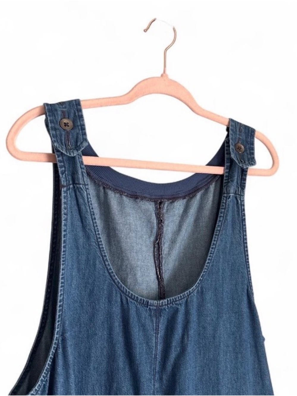 Free People Soraya Denim Midi Dress Jean Dress Size XL - Picture 7 of 8